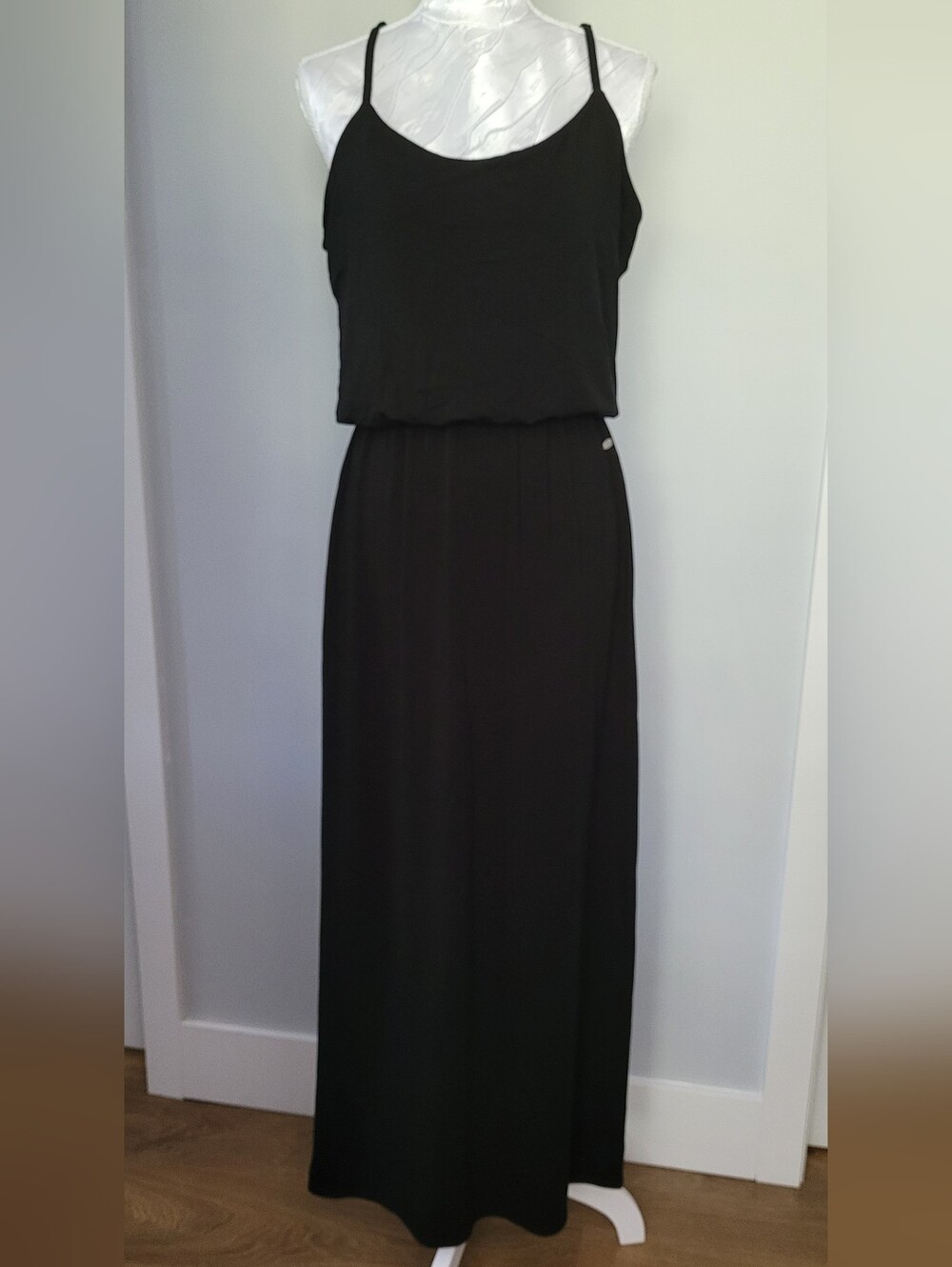 Guess Black Sleeveless Maxi Dress with Blouson Waist